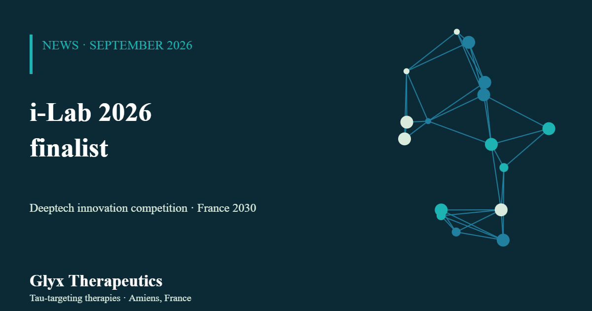 Banner: Glyx Therapeutics, i-Lab 2026 finalist